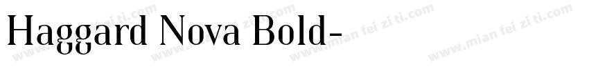 Haggard Nova Bold字体转换